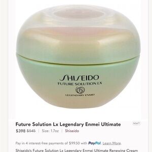 Shiseido Future Solution LX Legendary Enmei Cream - Cream and Green